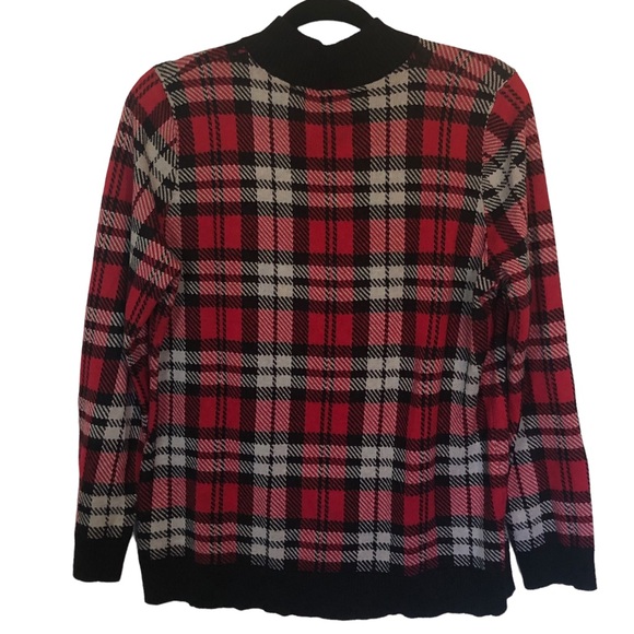 Alia Full Zip plaid Sweater - Picture 2 of 3